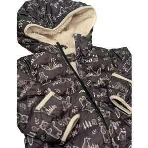 Eddie Bauer Baby Snowsuit with Wildlife Animals Sherpa Lined